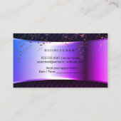 Make-up en haar | Paarse Metallic Banner Mesh Afsprakenkaartje (Achterkant)