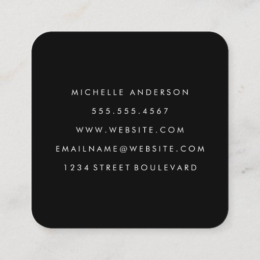 Make-up en haar stijlvol chevronpatroon vierkante visitekaartje (Achterkant)