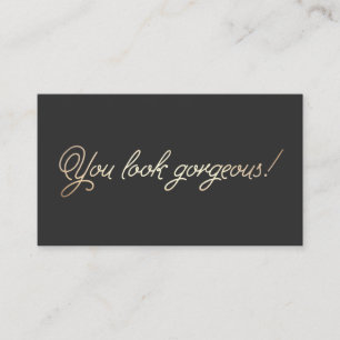Make-up en Haarstylist Gold Typografie Afspraak Afsprakenkaartje
