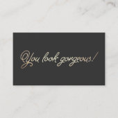 Make-up en Haarstylist Gold Typografie Afspraak Afsprakenkaartje (Voorkant)