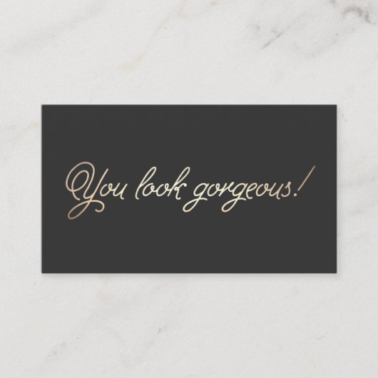 Make-up en Haarstylist Gold Typografie Afspraak Afsprakenkaartje (Voorkant)