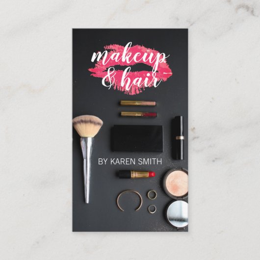 Make-up en haarstylist | salon visitekaartje (Voorkant)