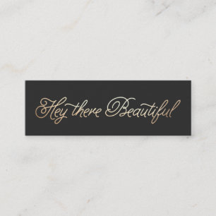 Make-up en Hair Stylist Goud Zwart Script Mini Visitekaartje