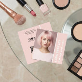 Make-up en nagels sociale media QR-code Vierkante Visitekaartje