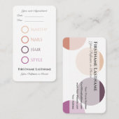 Make-up en Schoonheidssalon Afspraak voor Diensten Visitekaartje (Voorkant / Achterkant)