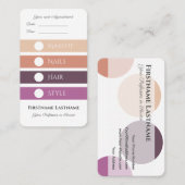 Make-up en Schoonheidssalon Afspraak voor Diensten Visitekaartje (Voorkant / Achterkant)