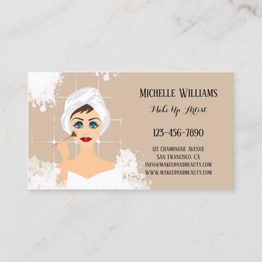 Make-up en Visitekaartje (Achterkant)