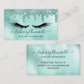 Make-up EyeLashes Sparkle Glitter Drip Aqua Visitekaartje (Voorkant / Achterkant)