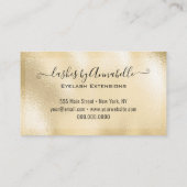 Make-up EyeLashes Sparkle Glitter Drip Blush Gold Visitekaartje (Achterkant)