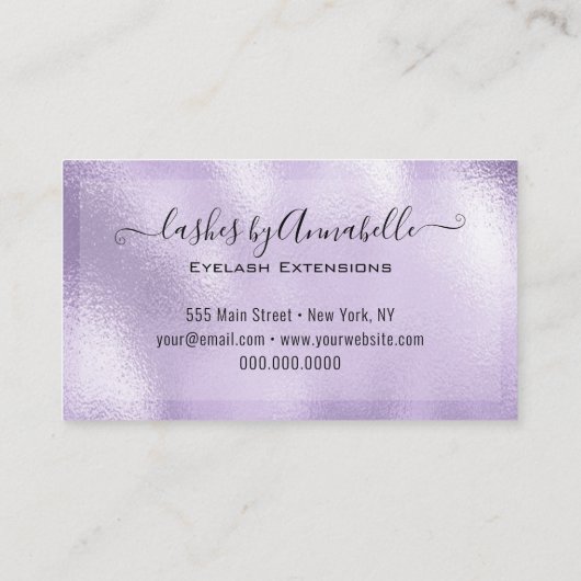 Make-up EyeLashes Sparkle Glitter Drip Blush Paars Visitekaartje (Achterkant)