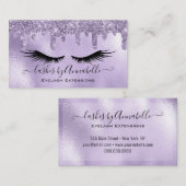 Make-up EyeLashes Sparkle Glitter Drip Blush Paars Visitekaartje (Voorkant / Achterkant)