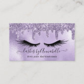 Make-up EyeLashes Sparkle Glitter Drip Blush Paars Visitekaartje (Voorkant)