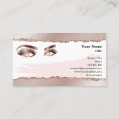 Make-up Eyes Lashes Roos Goud Marmer Gescheurd pap Visitekaartje (Achterkant)