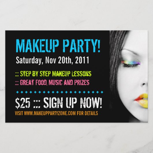 Make-up Feest Flyer (Voorkant)