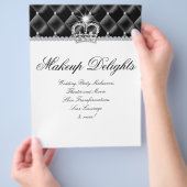 Make-up Flyer Kapsalon Satin Diamonds Zwart Wit (Hand)