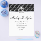 Make-up Flyer Kapsalon Satin Diamonds Zwart Wit (Enkel)