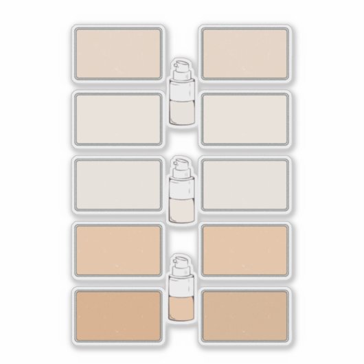Make-up Foundation Creëer Uw eigen vinyllabels Sticker (Voorkant)