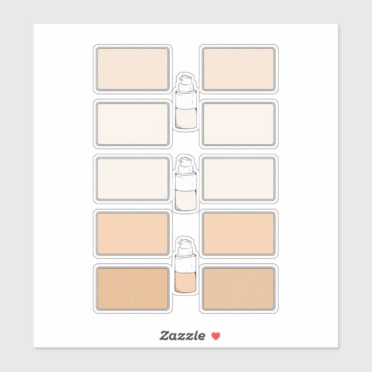 Make-up Foundation Maak Je Eigen Vinyl Labels (Vel)