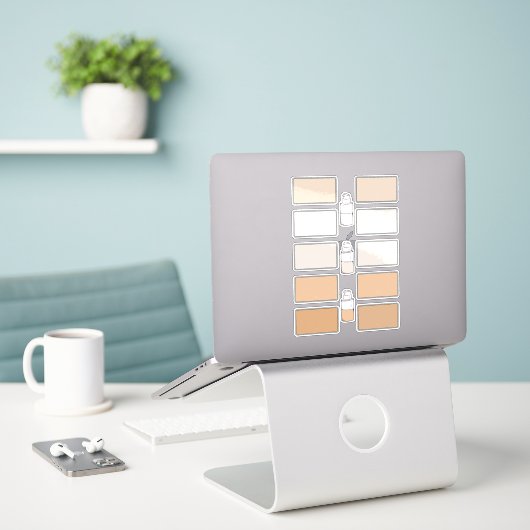 Make-up Foundation Maak Je Eigen Vinyl Labels (Laptop op bureau)