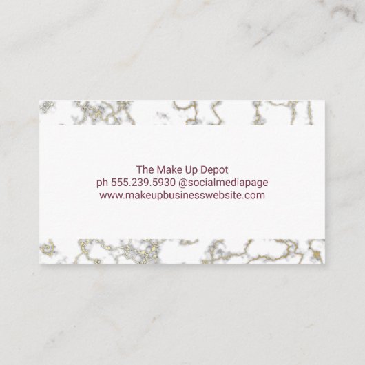 Make-up foundation poeder | Cosmetica Visitekaartje (Achterkant)