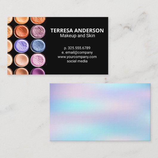 Make-up funderingskleuren visitekaartje (Voorkant / Achterkant)