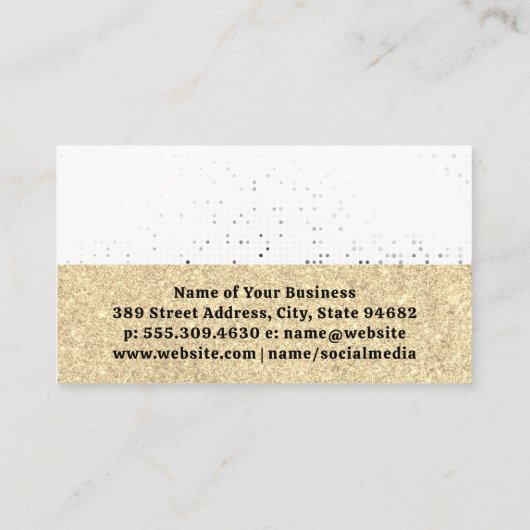 Make-up geborsteld | Garderobe Mannequin Visitekaartje (Achterkant)