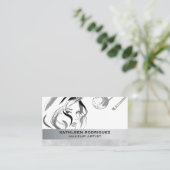 Make-up geborsteld vrouw Posing Visitekaartje (Staand voorkant)