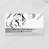 Make-up geborsteld vrouw Posing Visitekaartje (Voorkant)