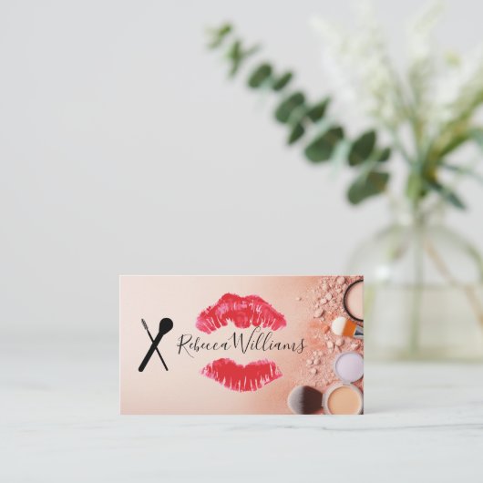 Make-up gereedschap | Lippenstift Kus Vlek Visitekaartje (Staand voorkant)