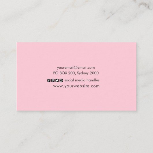 Make up geverfd make-up visitekaartje (Achterkant)