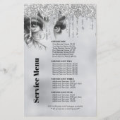 Make-up Glam Dripping zilver Glitter (Achterkant)