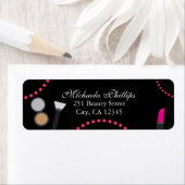 Make-up Glamour Chic Wervelende Feest Adreslabel Etiket (Insitu)
