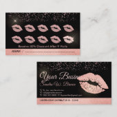 Make-up Glitter stippen stomp lippen loyaliteit Visitekaartje (Voorkant / Achterkant)