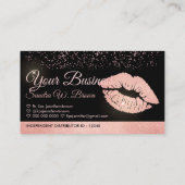 Make-up Glitter stippen stomp lippen loyaliteit Visitekaartje (Achterkant)