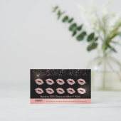 Make-up Glitter stippen stomp lippen loyaliteit Visitekaartje (Staand voorkant)