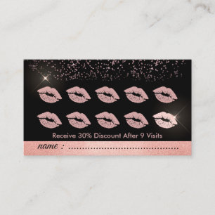 Make-up Glitter stippen stomp lippen loyaliteit Visitekaartje