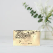 Make-up Gold Glitter Lashes Marmer Afspraakkaart Afsprakenkaartje (Staand voorkant)