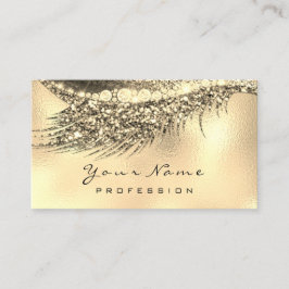 Make-up Gold Glitter Lashes Marmer Afspraakkaart Afsprakenkaartje
