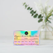 Make-up Haar Afspraak Herinnering Holograaf Logo Visitekaartje (Staand voorkant)