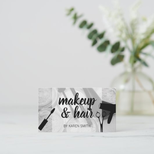 Make-up & Haar Afsprakenkaartje (Staand voorkant)