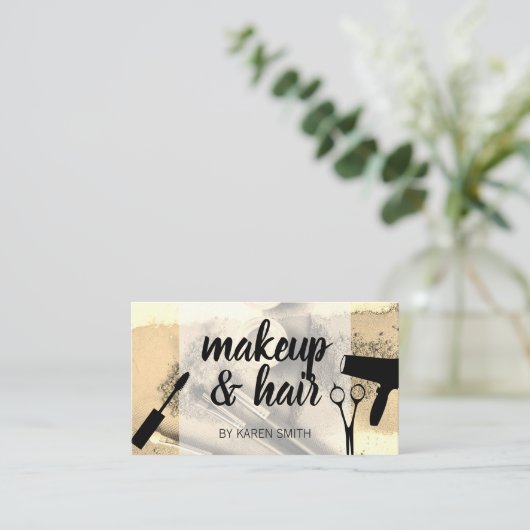 Make-up & Haar | Make-up Kit Afsprakenkaartje (Staand voorkant)