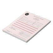 Make-up Haar Schoonheid Salon Roos Gouden Factuur  Notitieblok (Linkerzijde)