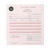 Make-up Haar Schoonheid Salon Roos Gouden Factuur  Notitieblok (Voorkant)