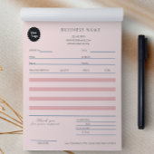 Make-up Haar Schoonheid Salon Roos Gouden Factuur  Notitieblok