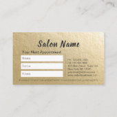 Make-up Haar Stylist Schoonheid Salon Kortingsbon Afsprakenkaartje (Achterkant)