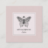 Make-up Hair Beauty Salon Roze Blush Vierkante Visitekaartje (Voorkant)