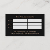 Make-up & Hair Salon Zwart Wit Marmer Afspraak Afsprakenkaartje (Achterkant)