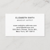 Make-up & Hair Stylist Artist Script blauw en goud Visitekaartje (Achterkant)