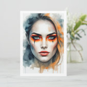 make up halloween kaart (Staand voorkant)