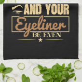 Make-up - Hete koffie en zelfs eyeliner Theedoek (Gevouwen)